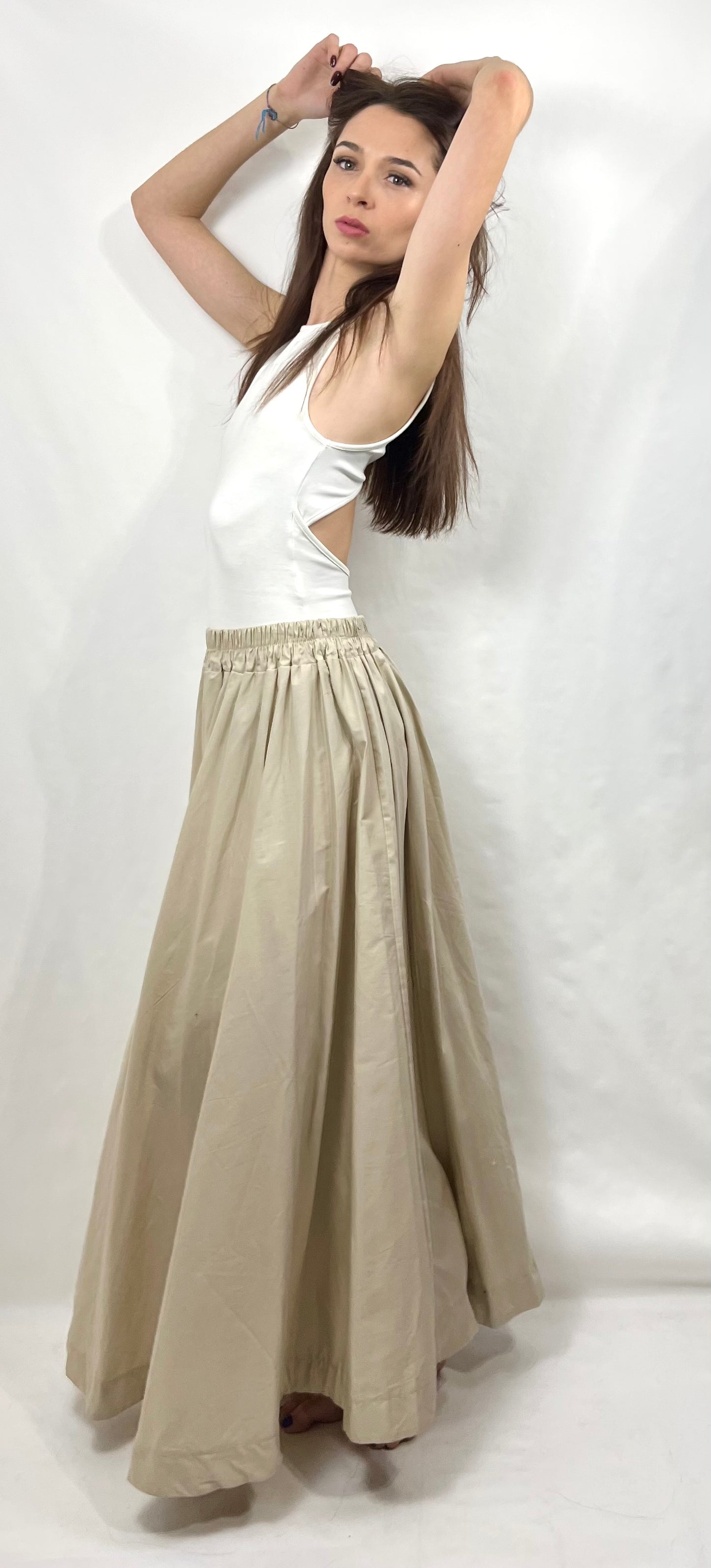 Jupe beige