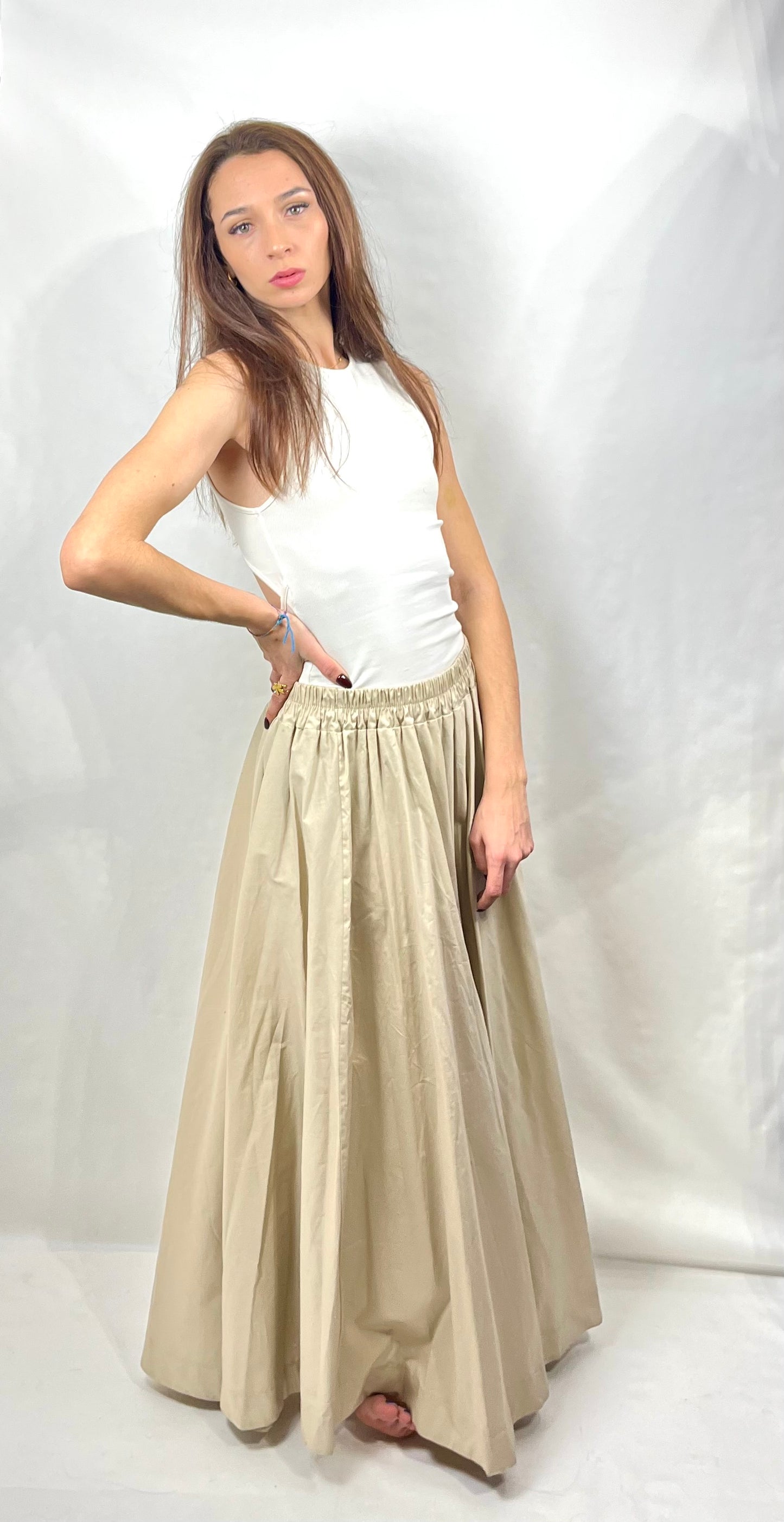 Jupe beige