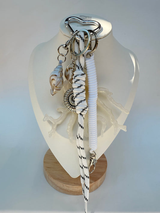 Porte clés corail blanc
