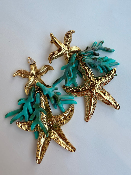Boucle d’oreille gladice bleu