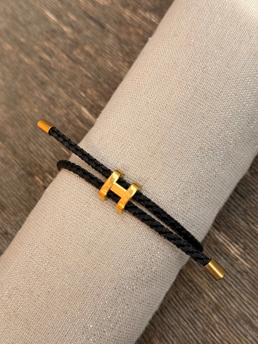Bracelet H noir